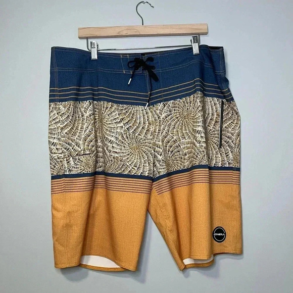 Oneill HyperFreak Nautilus S-Seam Trunks  Mens Navy Gold - Picture 3 of 14